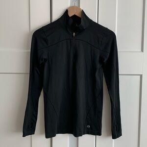 GapFit Motion Long Sleeve Zip Pullover Shirt Thumb Holes Size XS